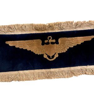 Rare Nicholes  US NAVY AVIATOR Military Rug  1920-1930